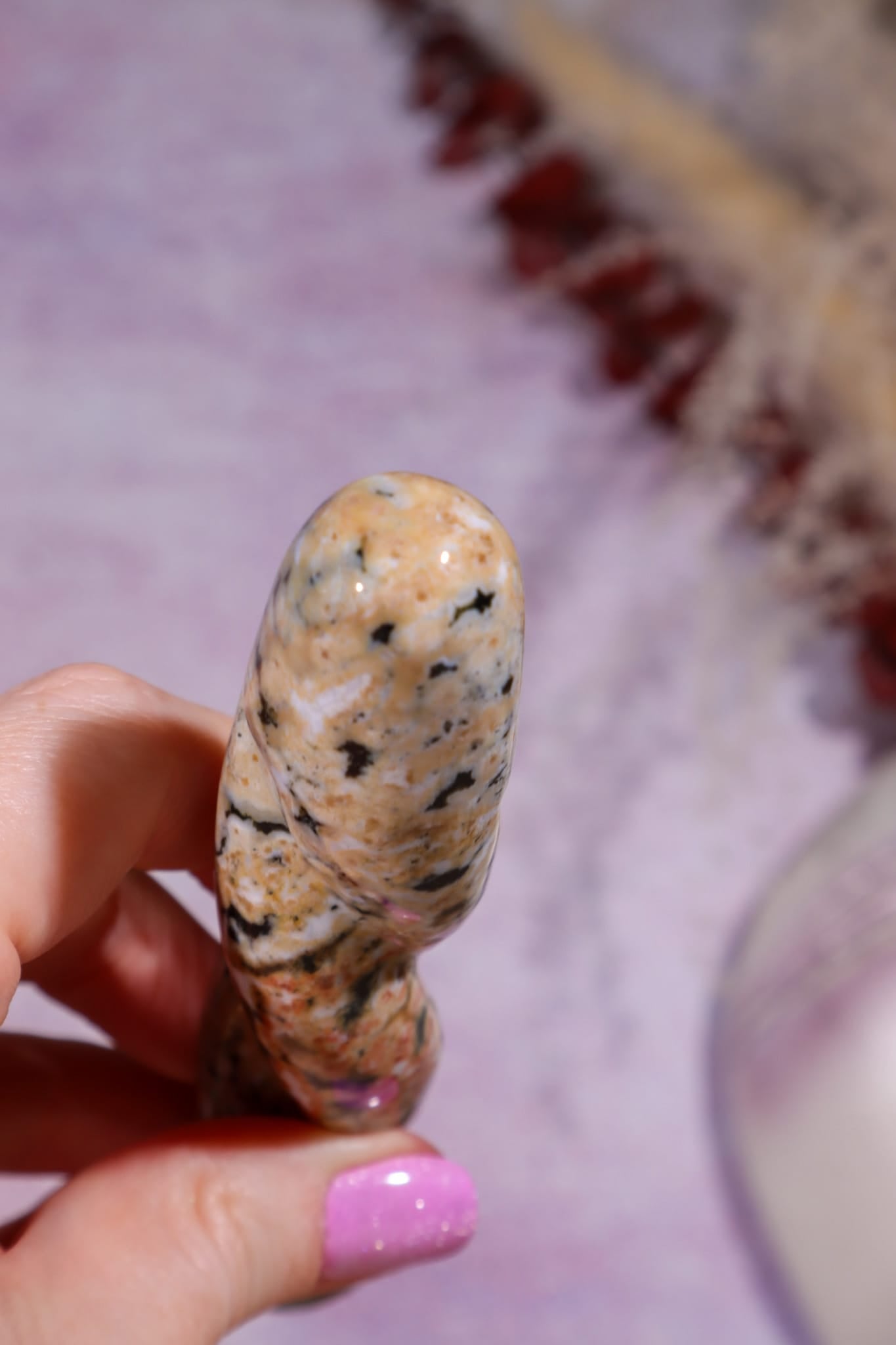 Ocean Jasper Twisted Wand | 120mm | Old Collection Wand Tali & Loz Crystals