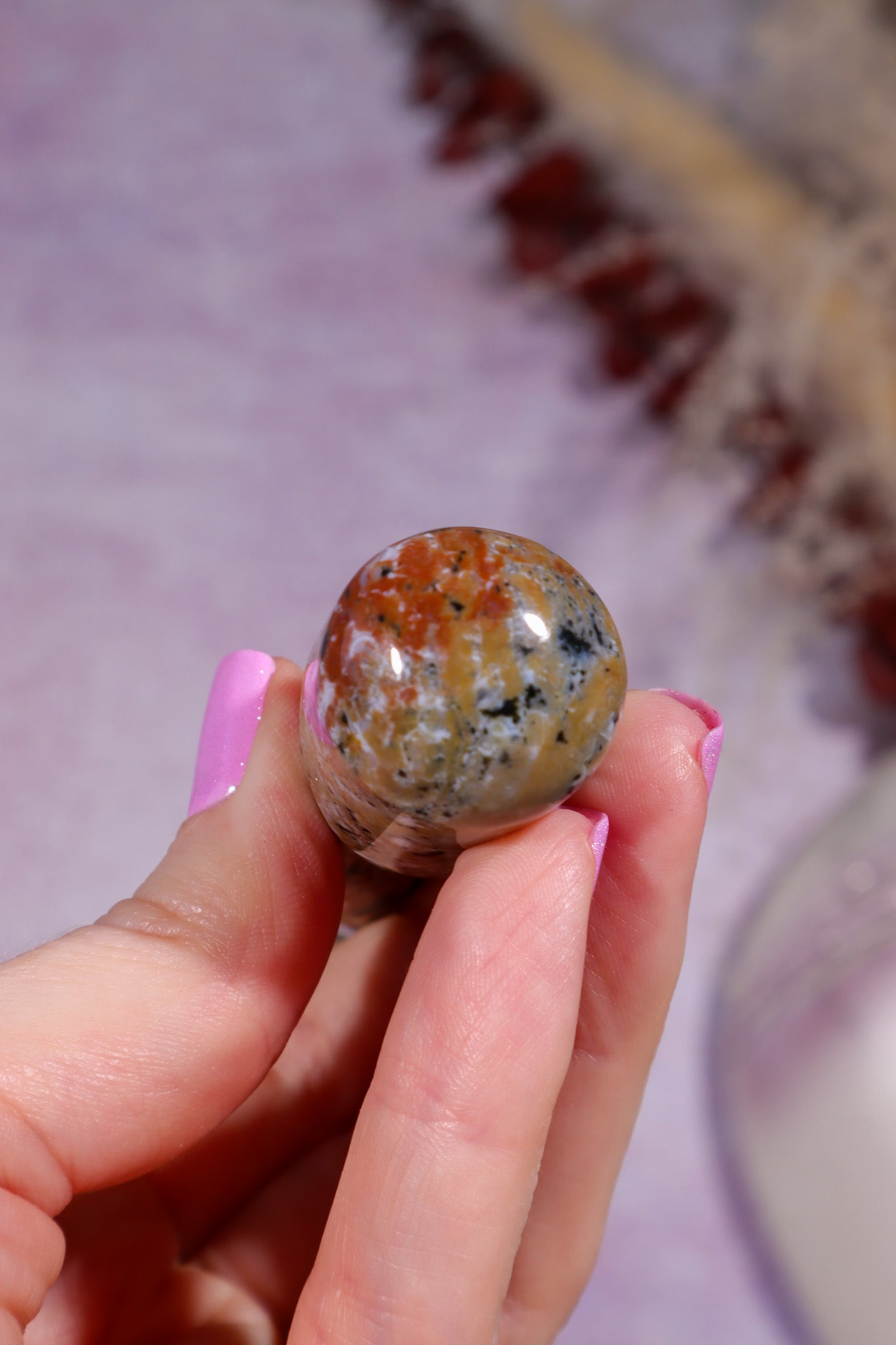 Ocean Jasper Twisted Wand | 120mm | Old Collection Wand Tali & Loz Crystals