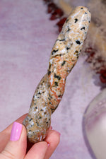 Ocean Jasper Twisted Wand | 120mm | Old Collection Wand Tali & Loz Crystals