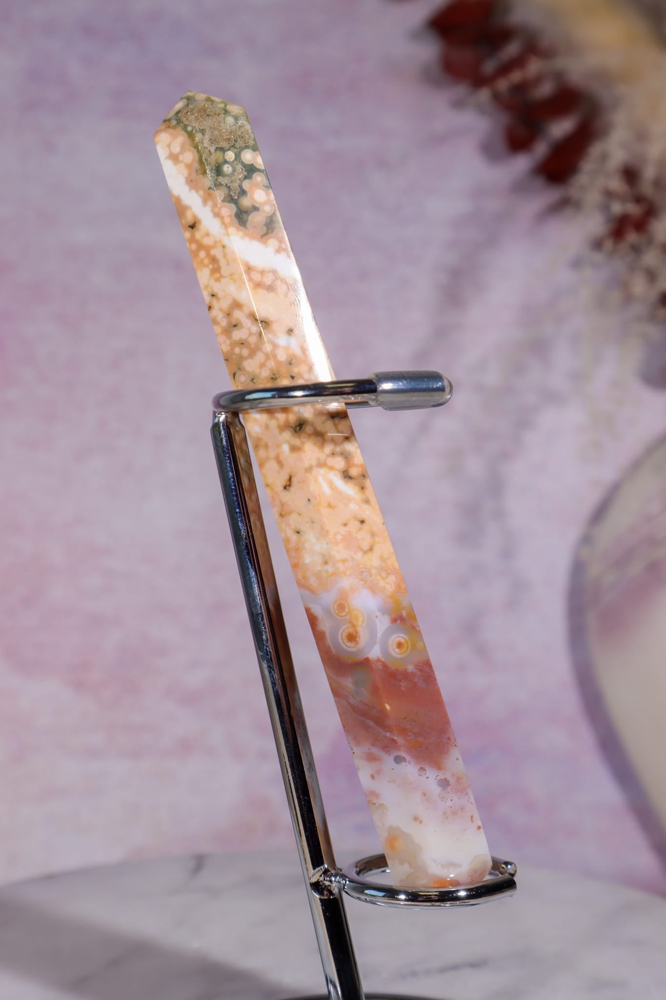 Ocean Jasper Wand | 121mm | Old Collection Wands Tali & Loz Crystals