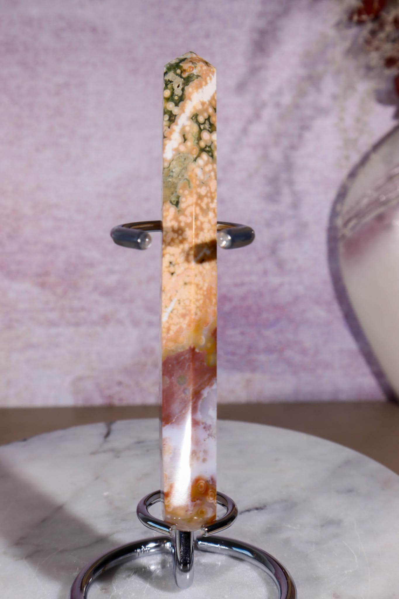 Ocean Jasper Wand | 121mm | Old Collection Wands Tali & Loz Crystals
