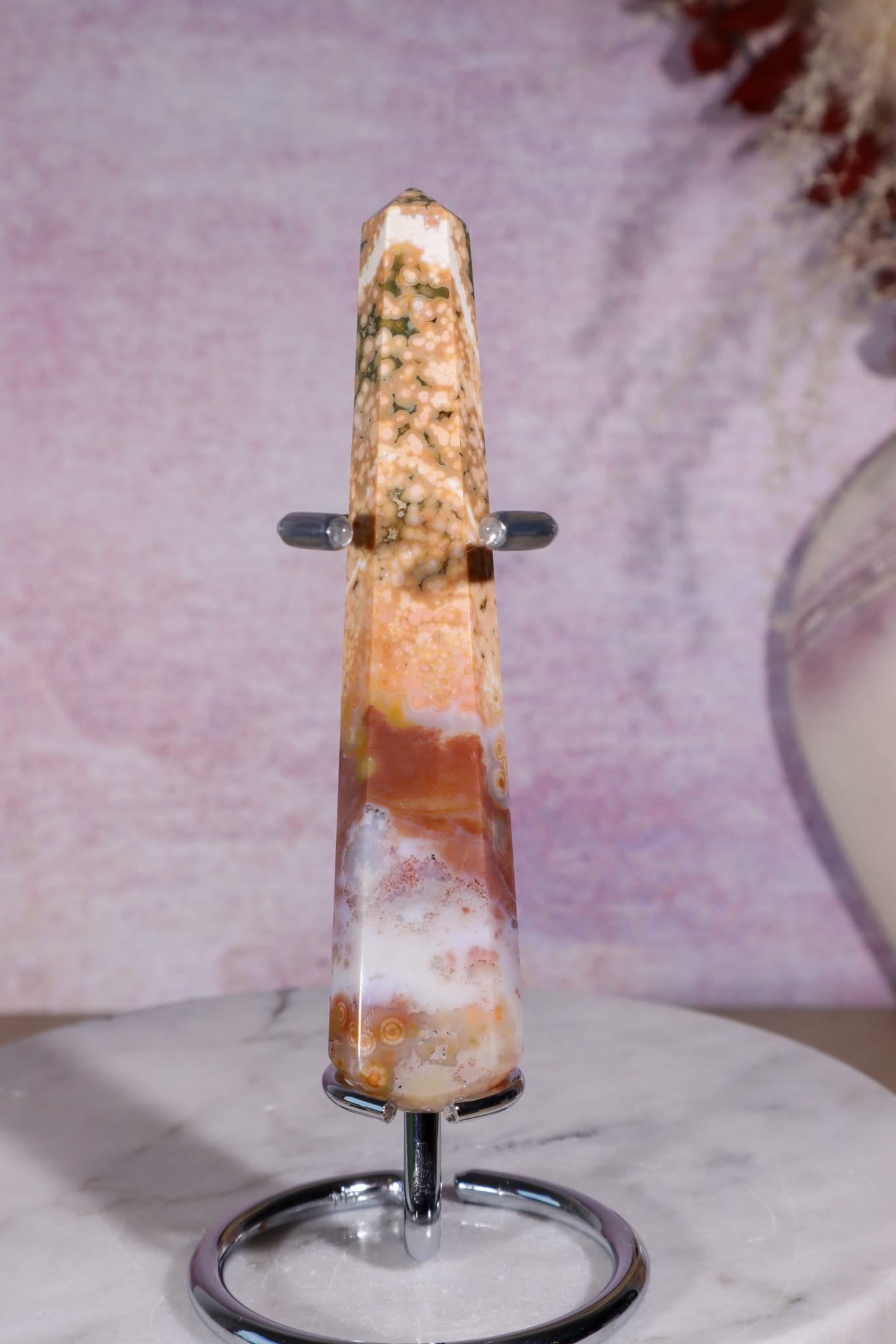 Ocean Jasper Wand | 121mm | Old Collection Wands Tali & Loz Crystals