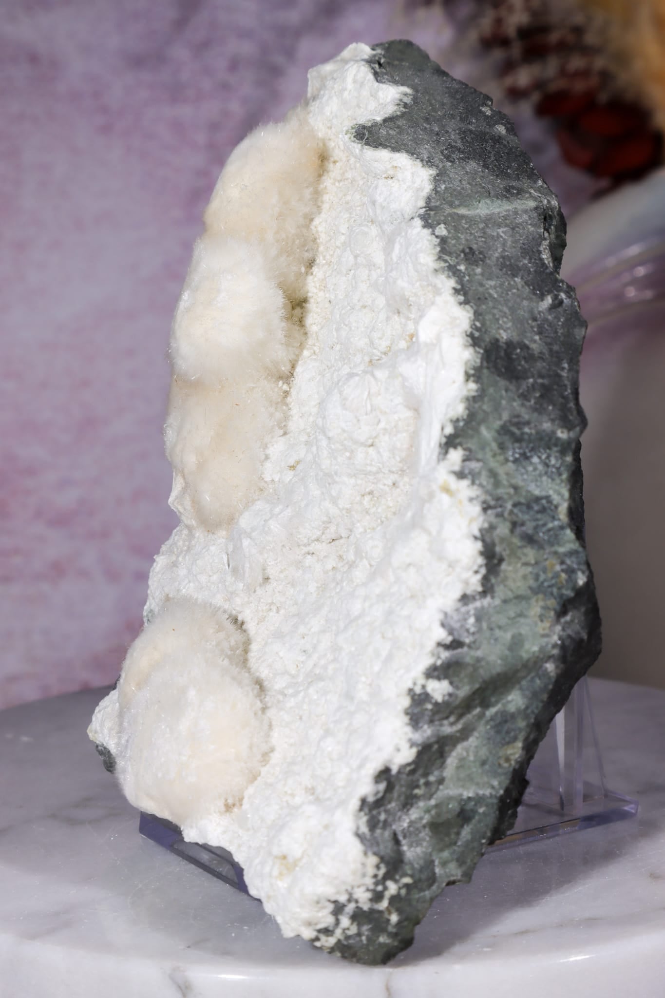 Okenite Specimen 13.5cm, India, Sold as Seen Minerals Tali & Loz Crystals