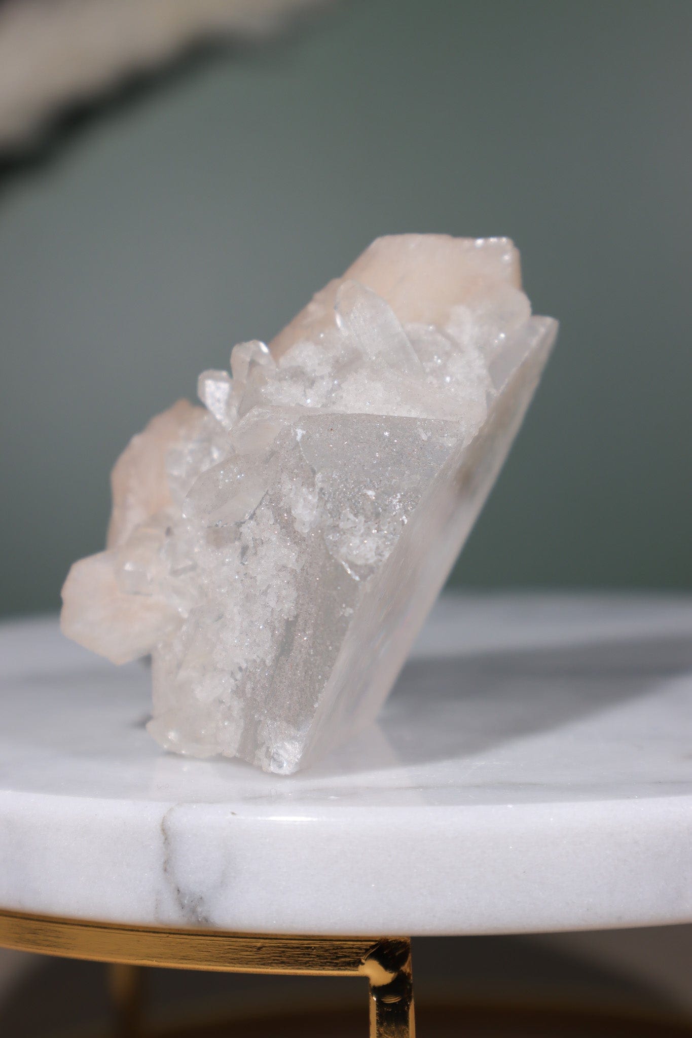 Optical Calcite With Apophyllite and Stilbite Specimen 6cm Specimens Tali & Loz Crystals