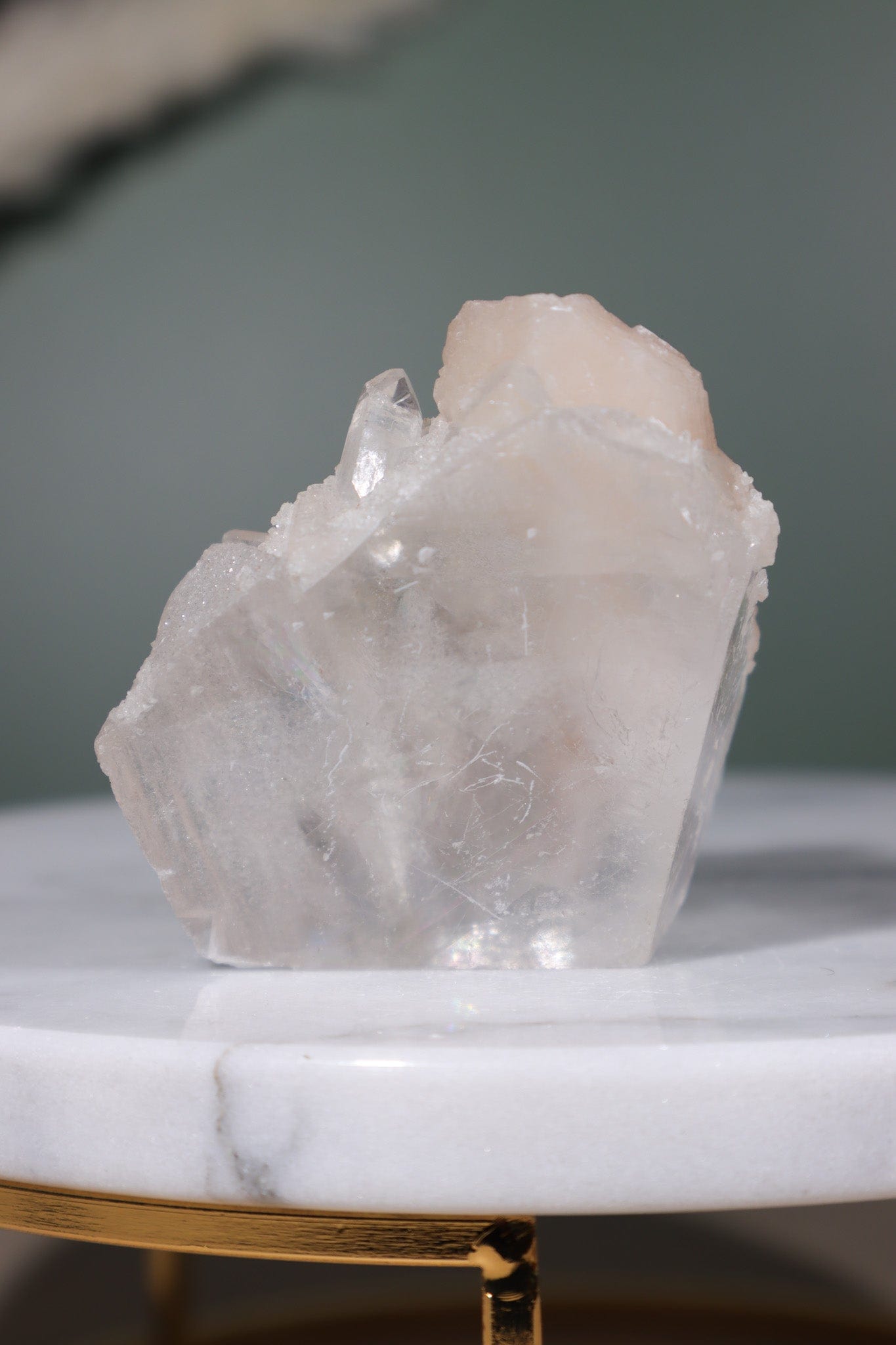 Optical Calcite With Apophyllite and Stilbite Specimen 6cm Specimens Tali & Loz Crystals
