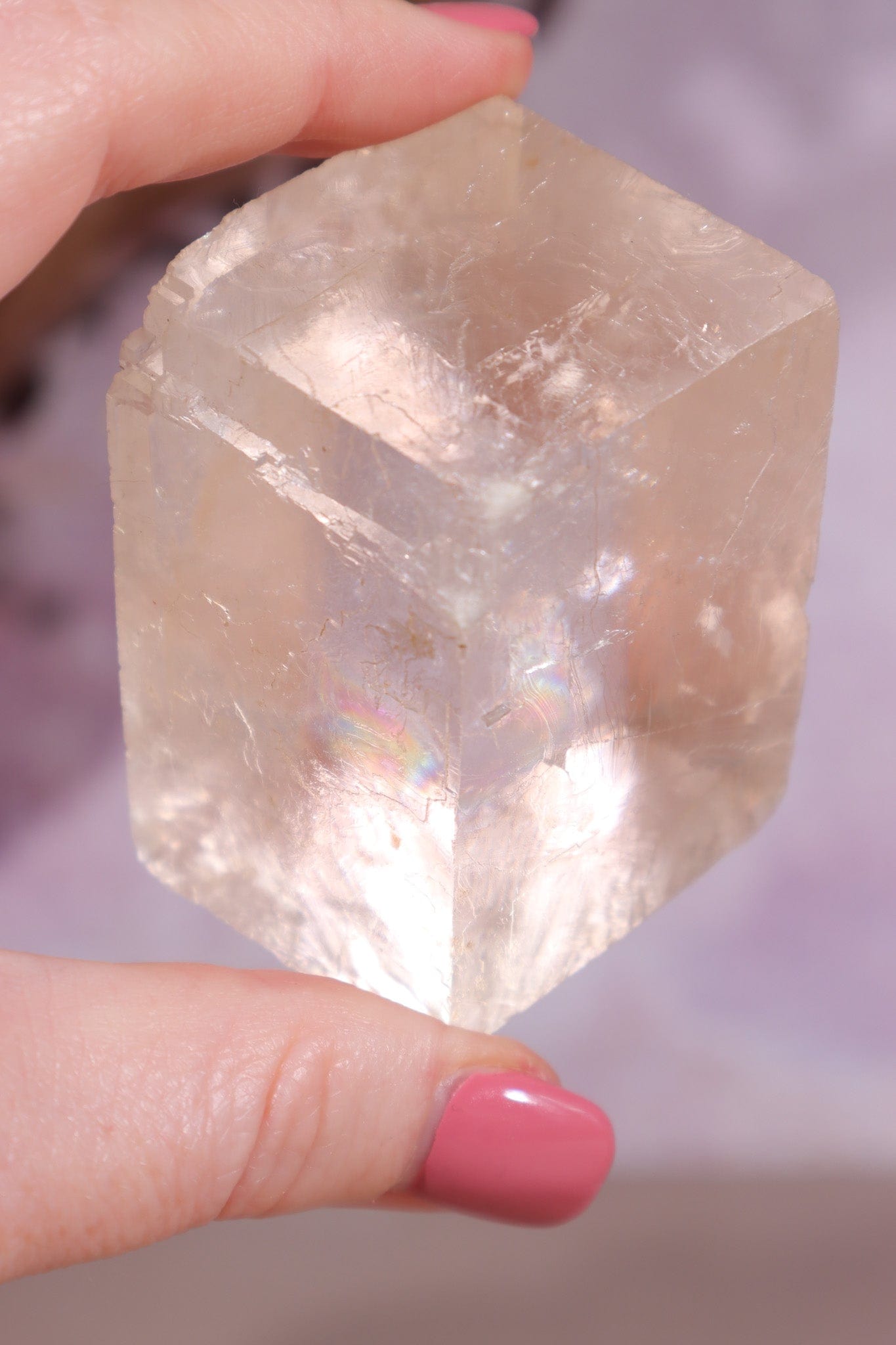 Optical Rose Pink Calcite Block 4.5cm Rough Crystals Tali & Loz Crystals