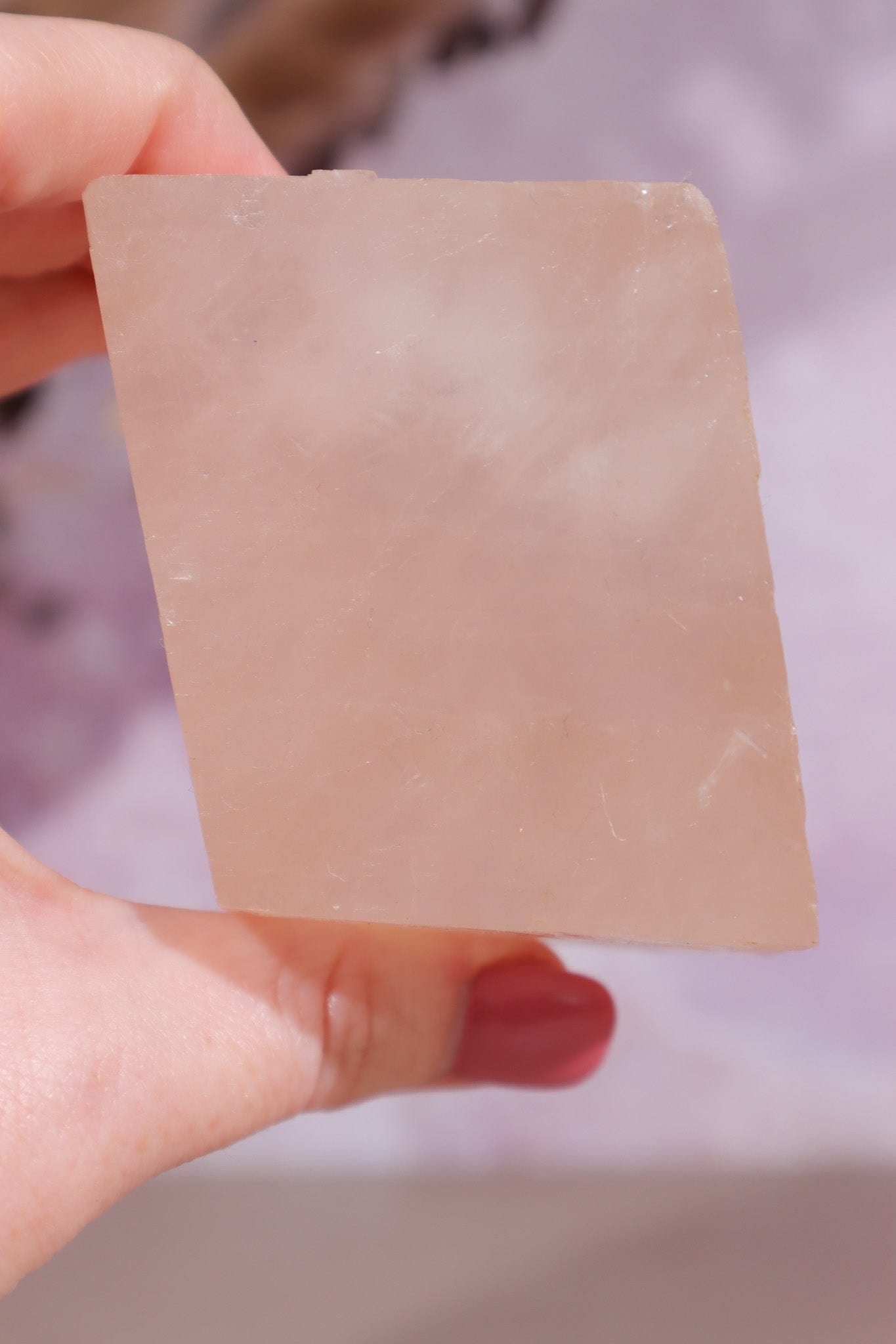 Optical Rose Pink Calcite Block 5.5cm Rough Crystals Tali & Loz Crystals