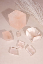 Optical Rose Pink Calcite Block 5.5cm Rough Crystals Tali & Loz Crystals