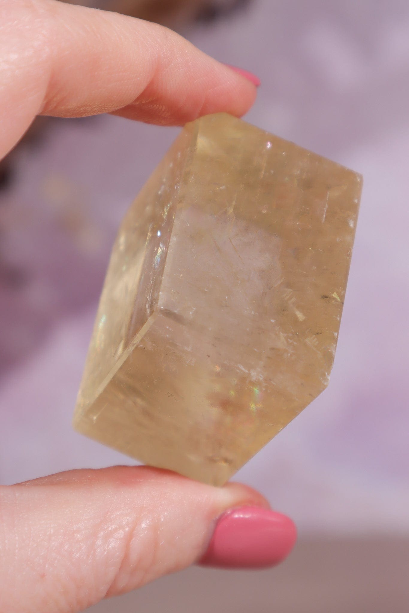 Optical Yellow Calcite 4cm AA-Grade Rough Crystals Tali & Loz Crystals