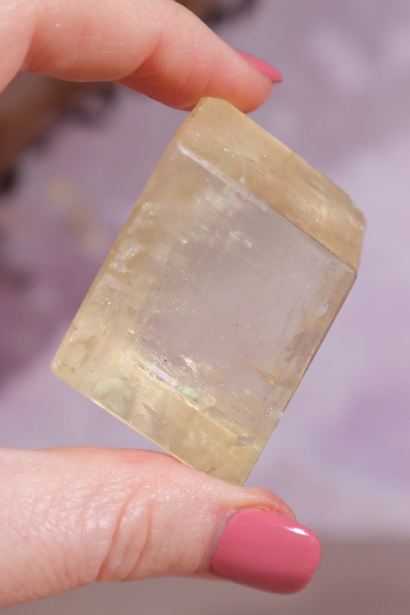 Optical Yellow Calcite 4cm AA-Grade Rough Crystals Tali & Loz Crystals