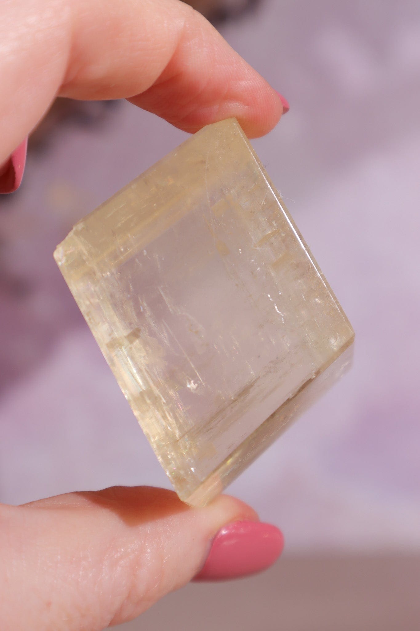 Optical Yellow Calcite 4cm AA-Grade Rough Crystals Tali & Loz Crystals