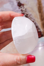 OUTLET 6cm Selenite Bowl (Small Imperfections) | Intuitively Chosen Bowls Tali & Loz Crystals