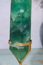 OUTLET Green Fluorite Double Terminated Wand With Stand, 0.81KG Towers Tali & Loz Crystals