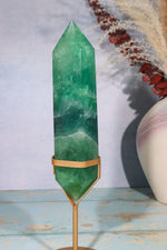 OUTLET Green Fluorite Double Terminated Wand With Stand, 0.81KG Towers Tali & Loz Crystals