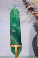 OUTLET Green Fluorite Double Terminated Wand With Stand, 0.81KG Towers Tali & Loz Crystals
