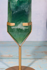OUTLET Green Fluorite Double Terminated Wand With Stand, 0.81KG Towers Tali & Loz Crystals