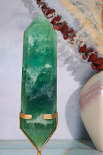 OUTLET Green Fluorite Double Terminated Wand With Stand, 0.81KG Towers Tali & Loz Crystals
