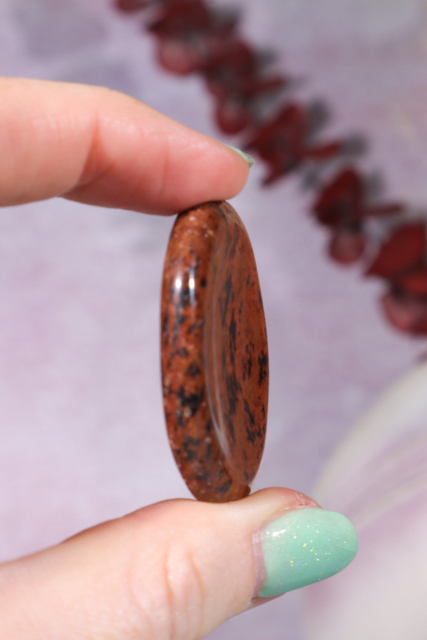 OUTLET Mahogany Obsidian Worry Stones 4cm Worry Stones Tali & Loz Crystals