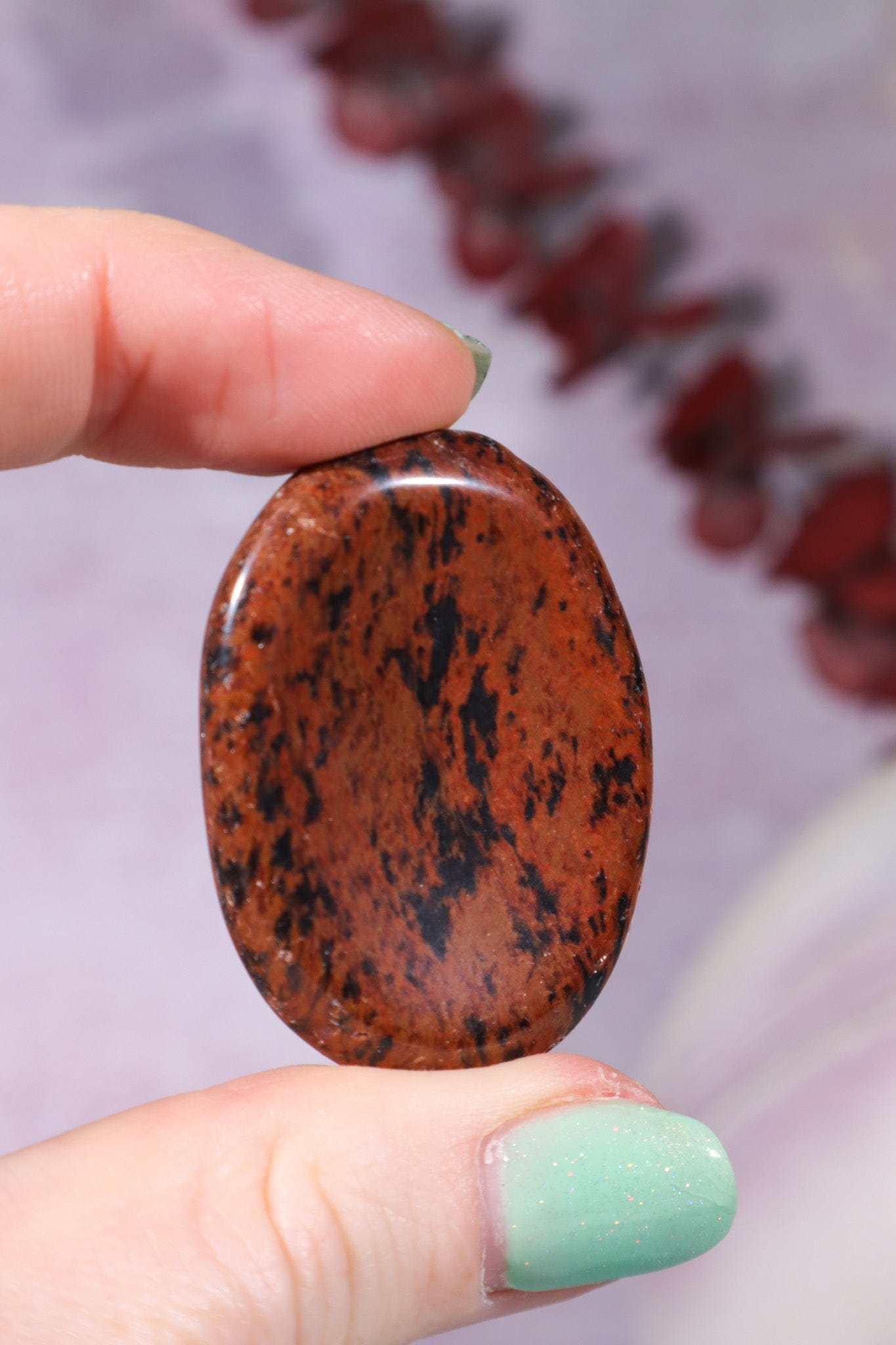 OUTLET Mahogany Obsidian Worry Stones 4cm Worry Stones Tali & Loz Crystals