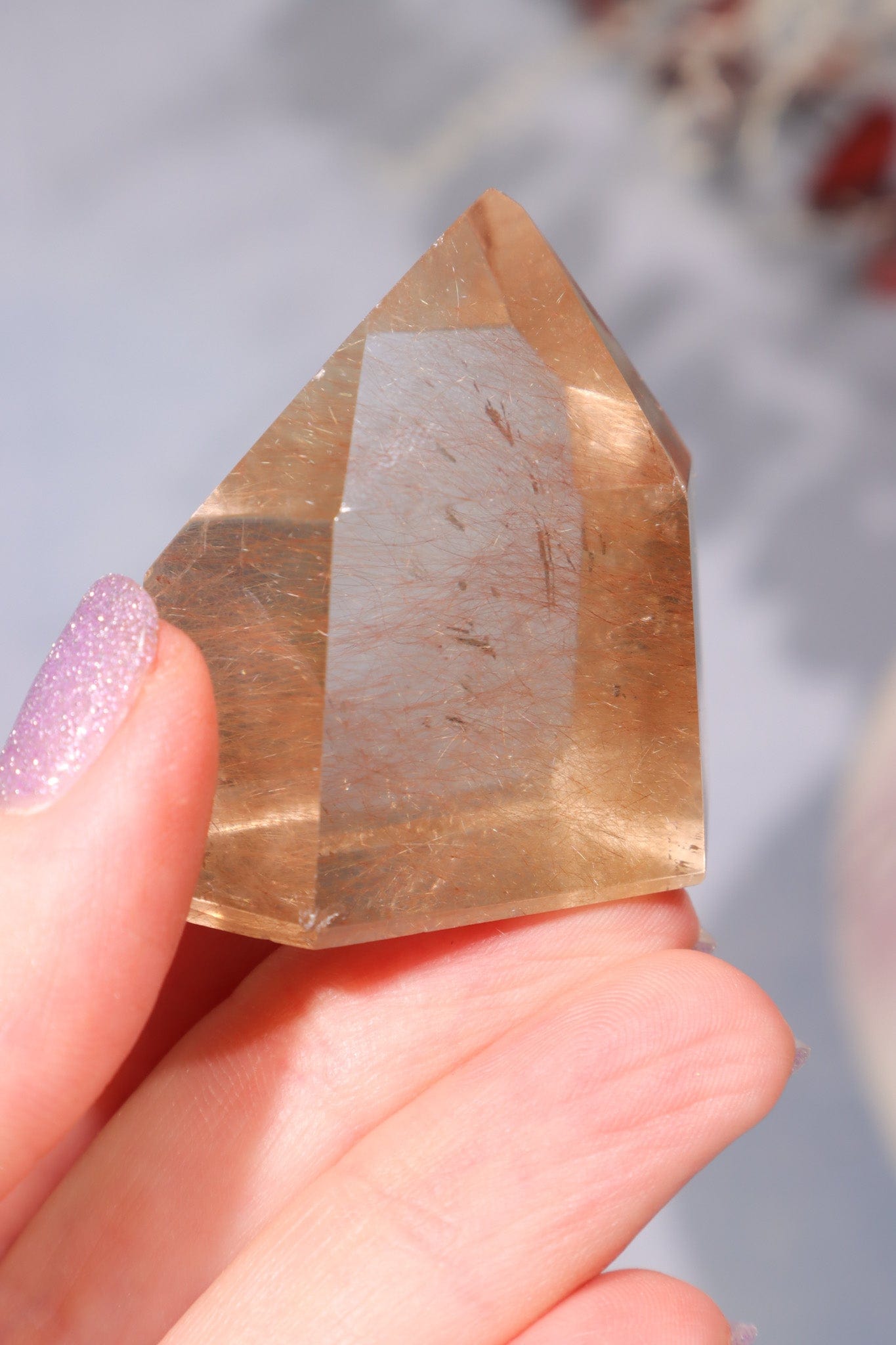 OUTLET Rutilated Smokey Quartz Point 4cm Points Tali & Loz Crystals