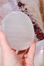 OUTLET Selenite Chakra Charging Plate B 10cm (Small Imperfections) Plate Tali & Loz Crystals