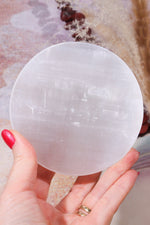 OUTLET Selenite Tree of Life Charging Plate 10cm (Small Imperfections) Plate Tali & Loz Crystals