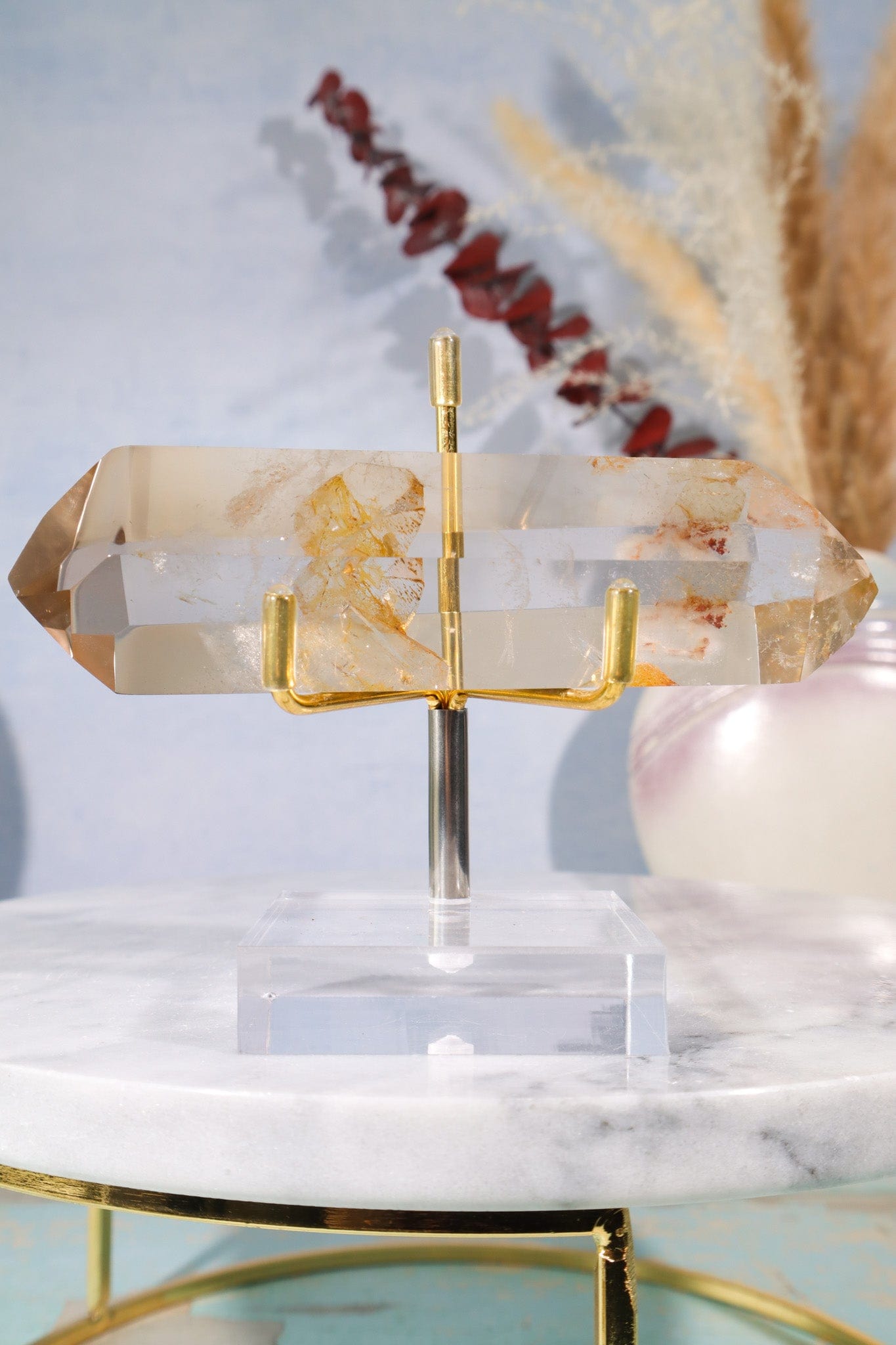 OUTLET Smokey Quartz Double Terminated Point With Iron Inclusions Points Tali & Loz Crystals