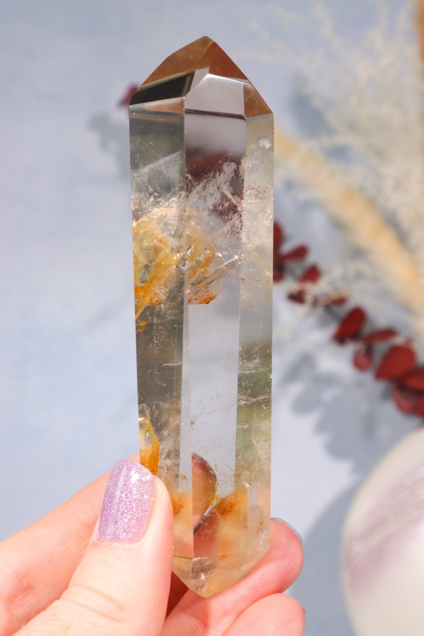OUTLET Smokey Quartz Double Terminated Point With Iron Inclusions Points Tali & Loz Crystals