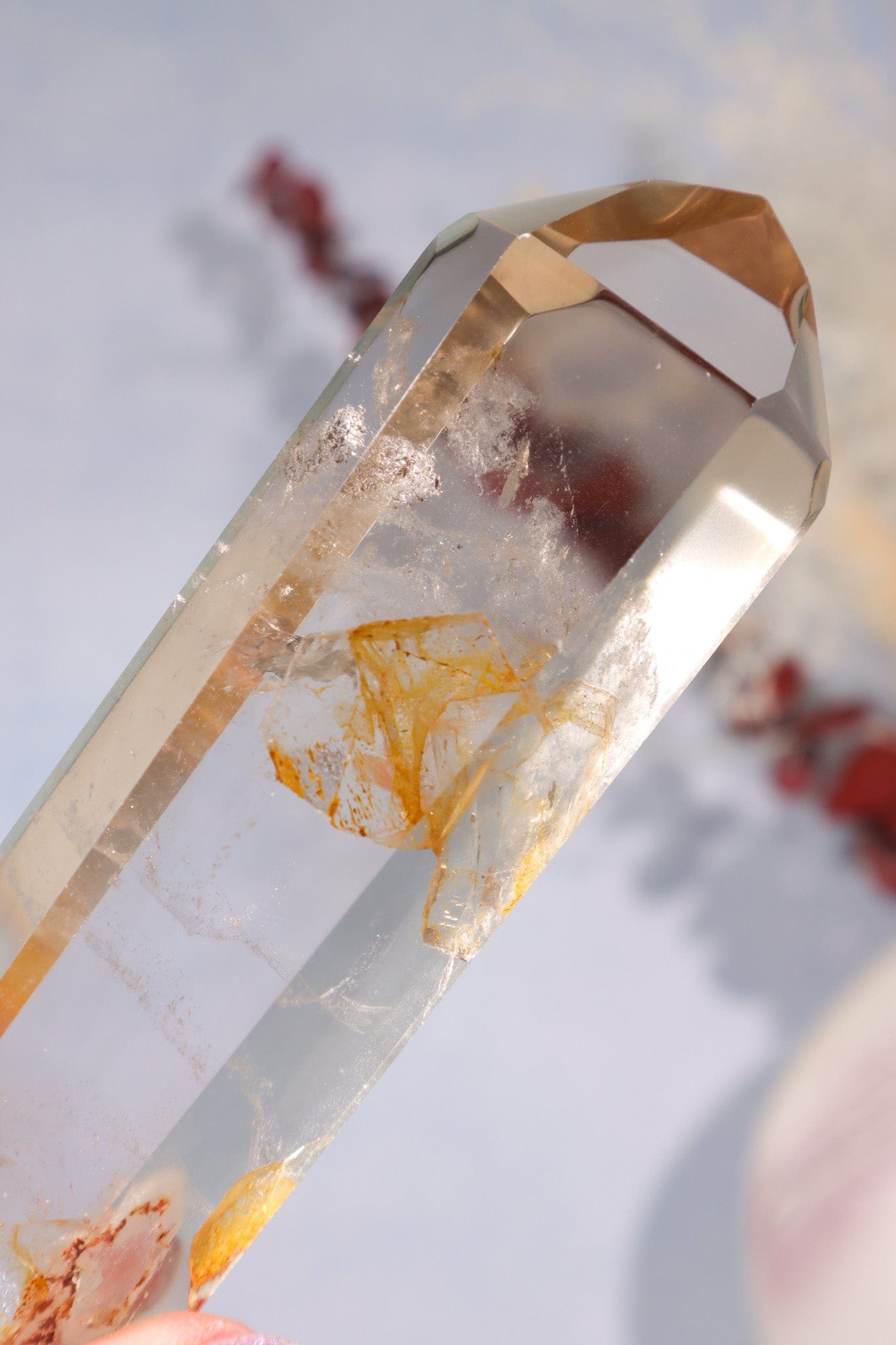 OUTLET Smokey Quartz Double Terminated Point With Iron Inclusions Points Tali & Loz Crystals