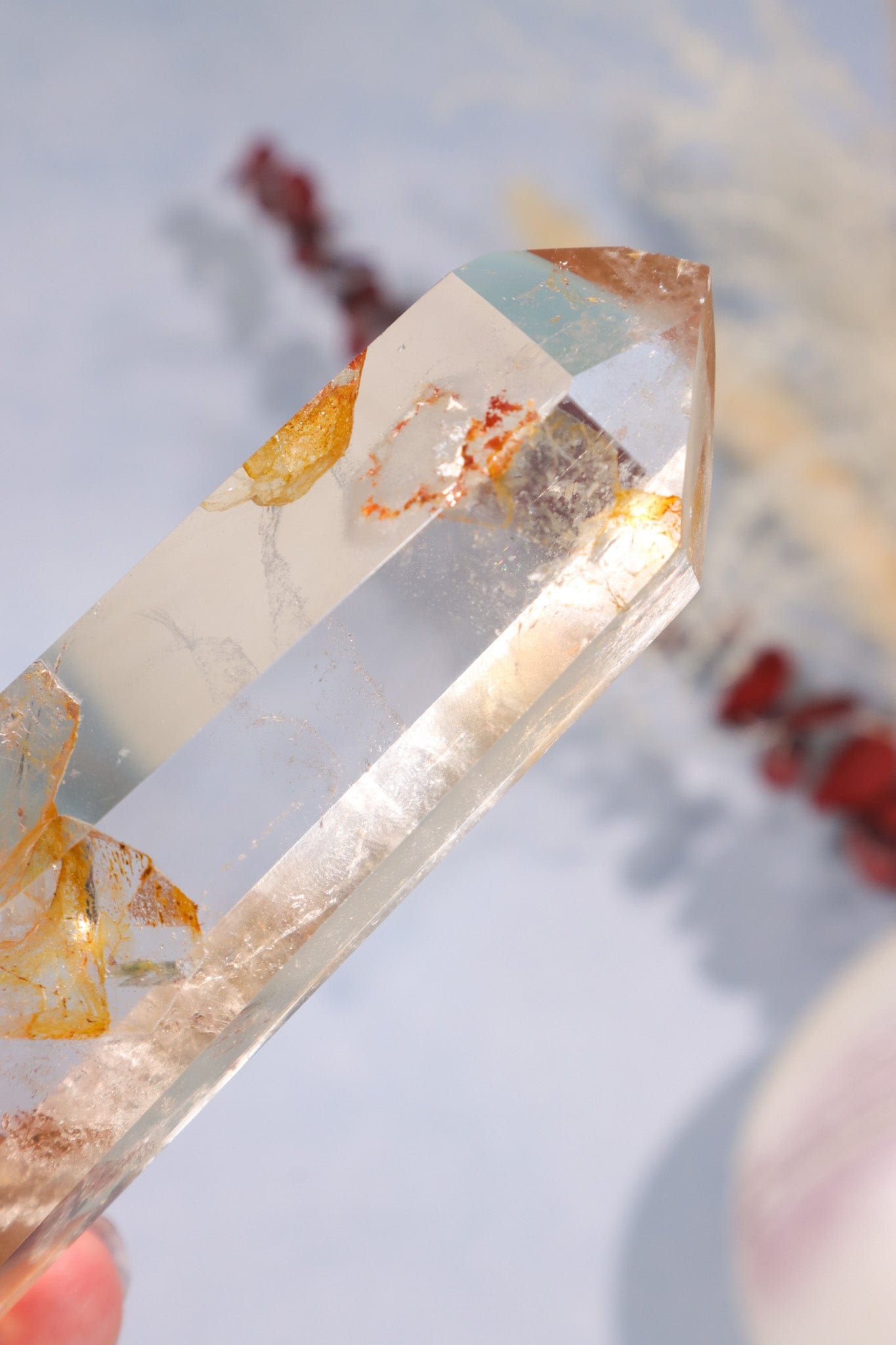 OUTLET Smokey Quartz Double Terminated Point With Iron Inclusions Points Tali & Loz Crystals