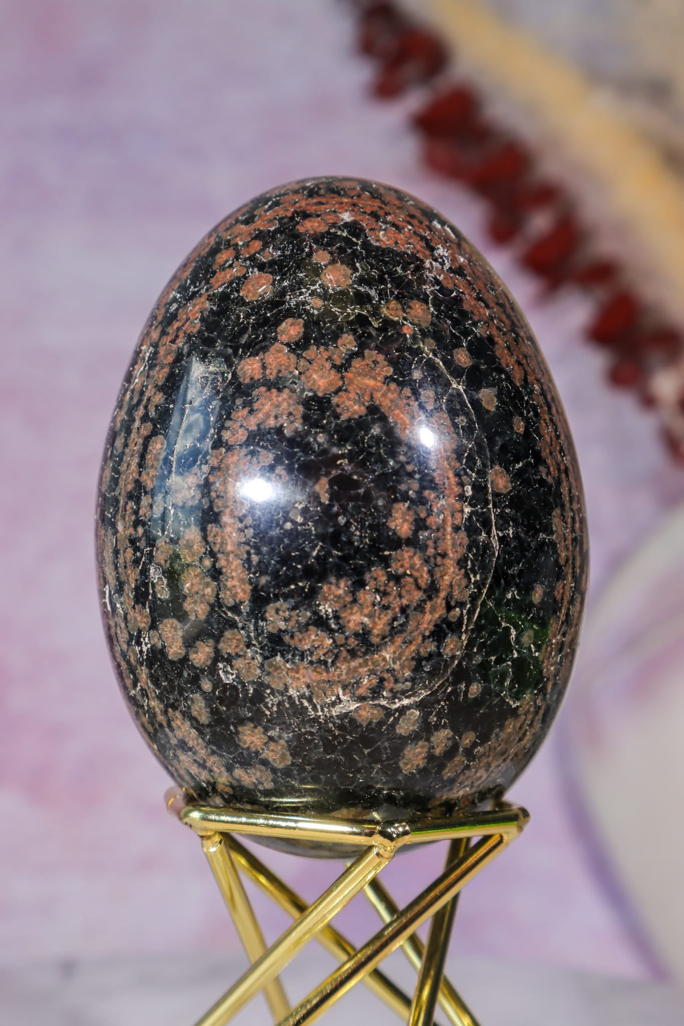 Peanut Obsidian Egg | 7.4cm | Mexico Crystal Tali & Loz Crystals
