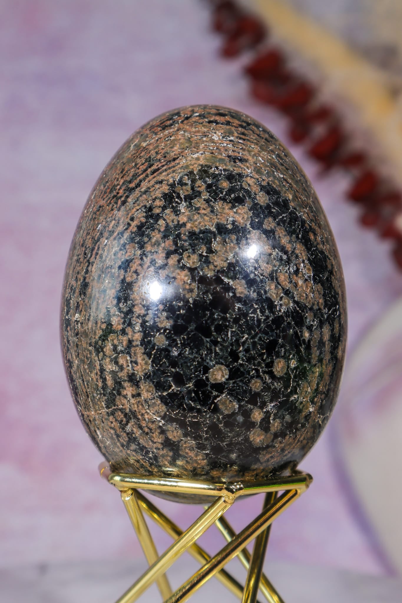 Peanut Obsidian Egg | 7.4cm | Mexico Crystal Tali & Loz Crystals