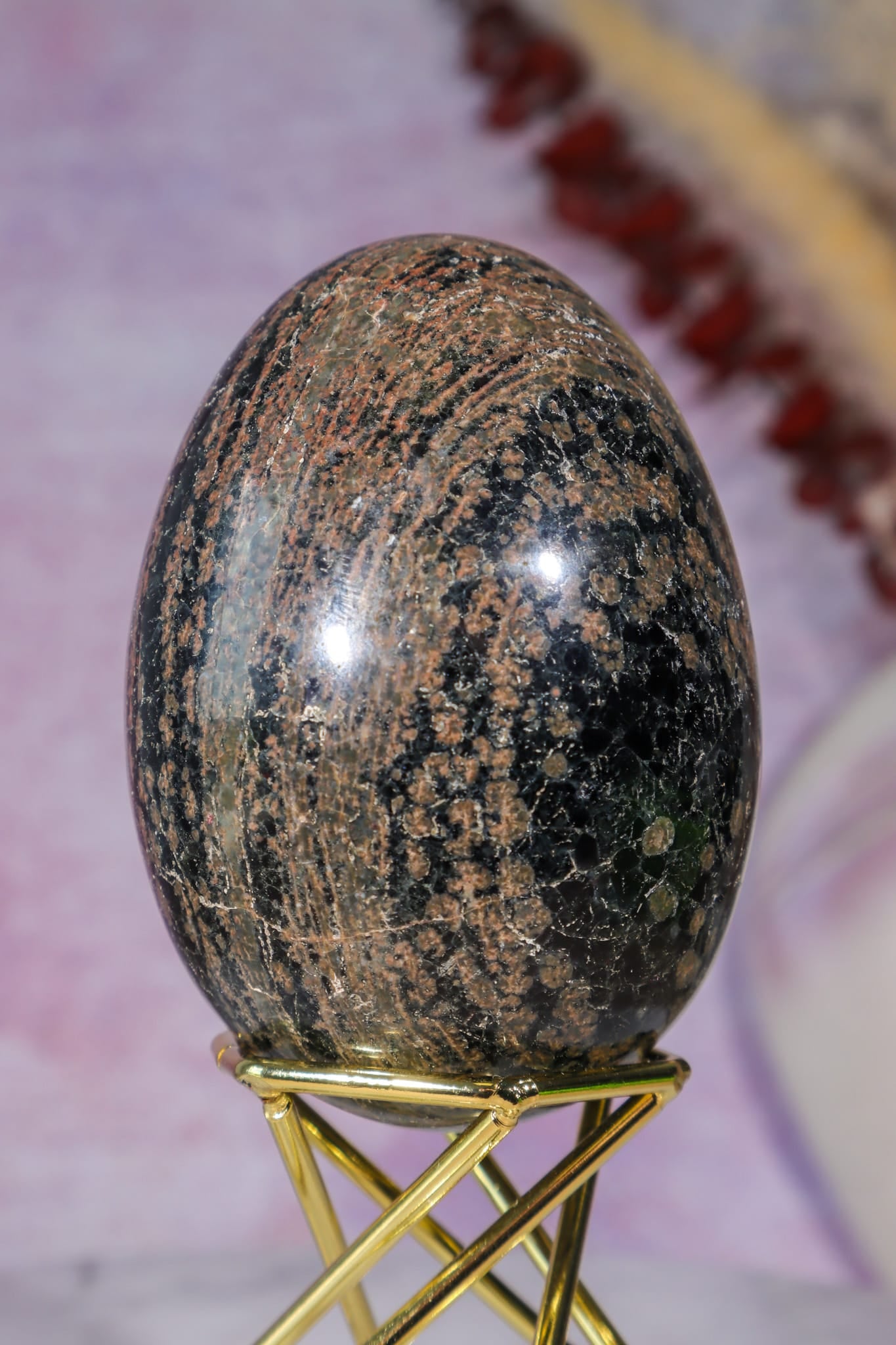 Peanut Obsidian Egg | 7.4cm | Mexico Crystal Tali & Loz Crystals