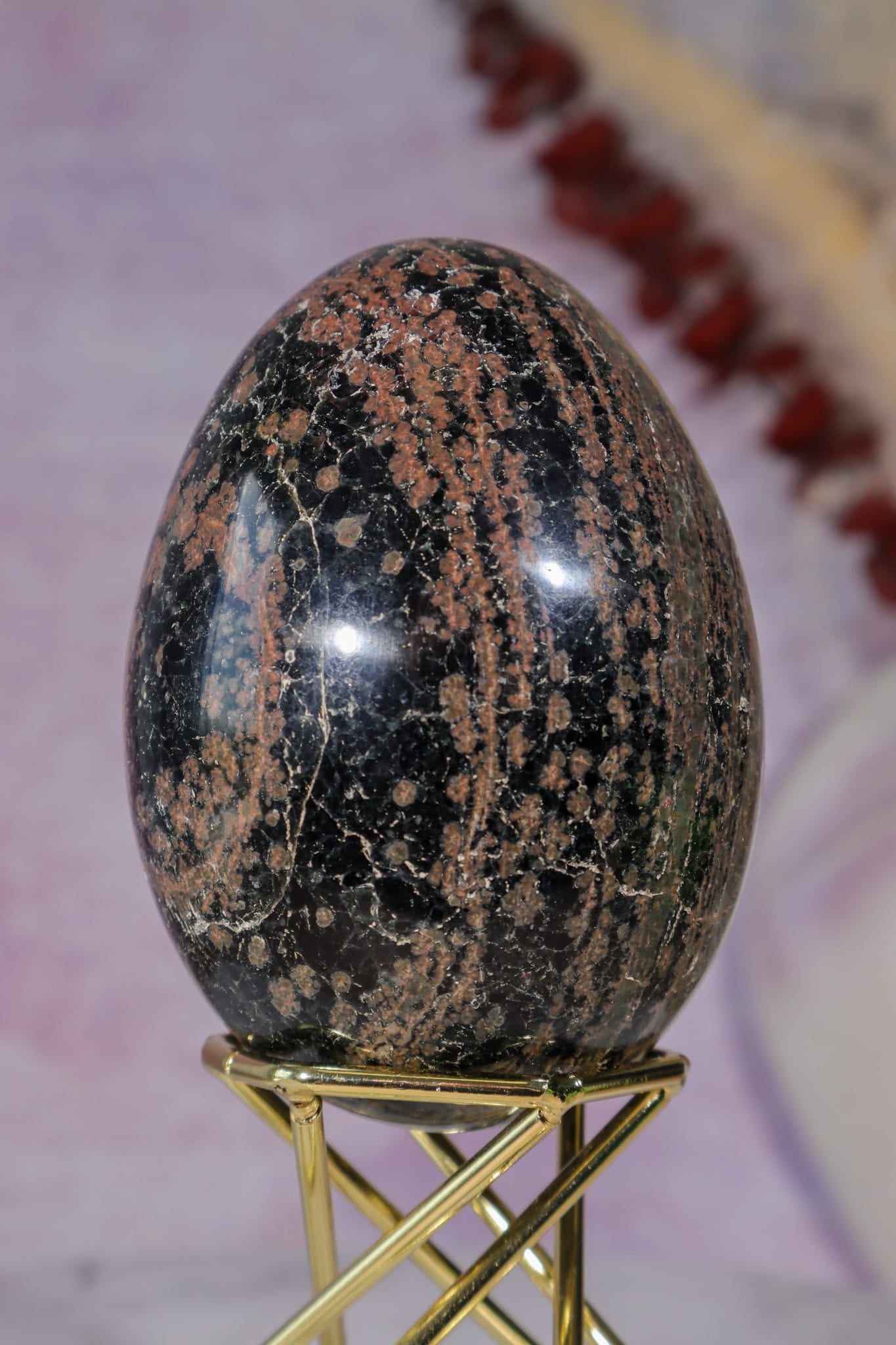 Peanut Obsidian Egg | 7.4cm | Mexico Crystal Tali & Loz Crystals