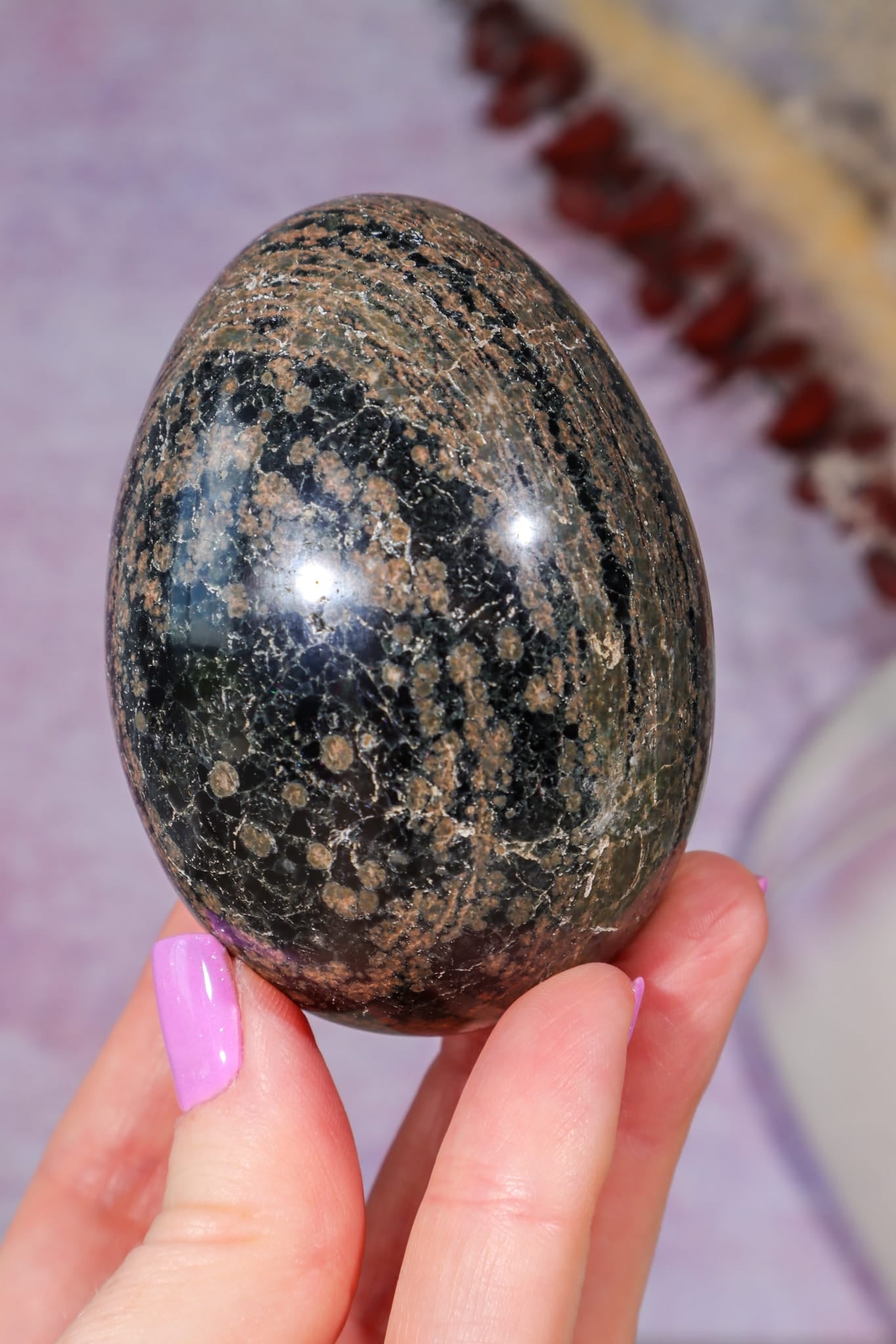 Peanut Obsidian Egg | 7.4cm | Mexico Crystal Tali & Loz Crystals