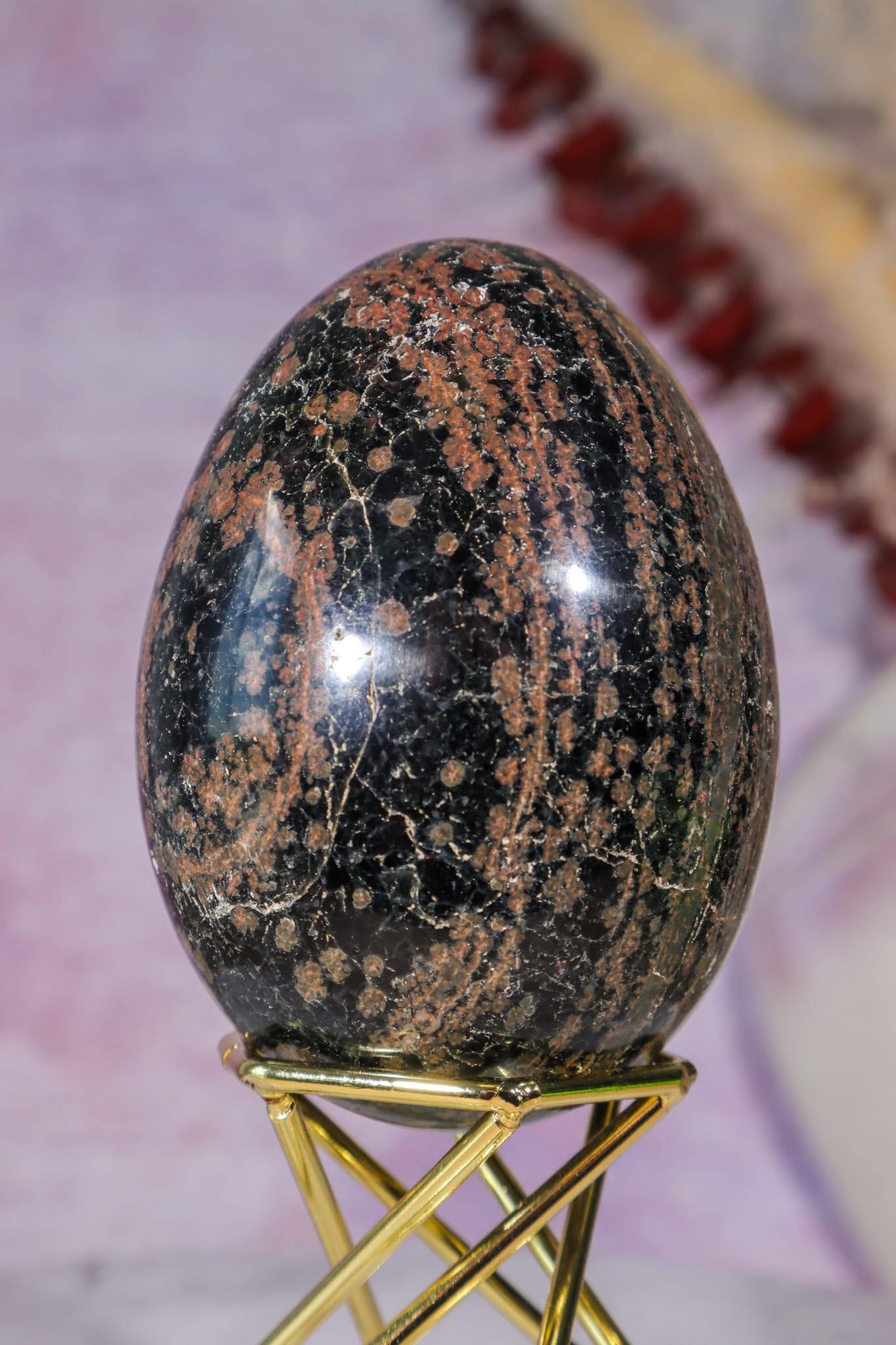 Peanut Obsidian Egg | 7.4cm | Mexico Crystal Tali & Loz Crystals