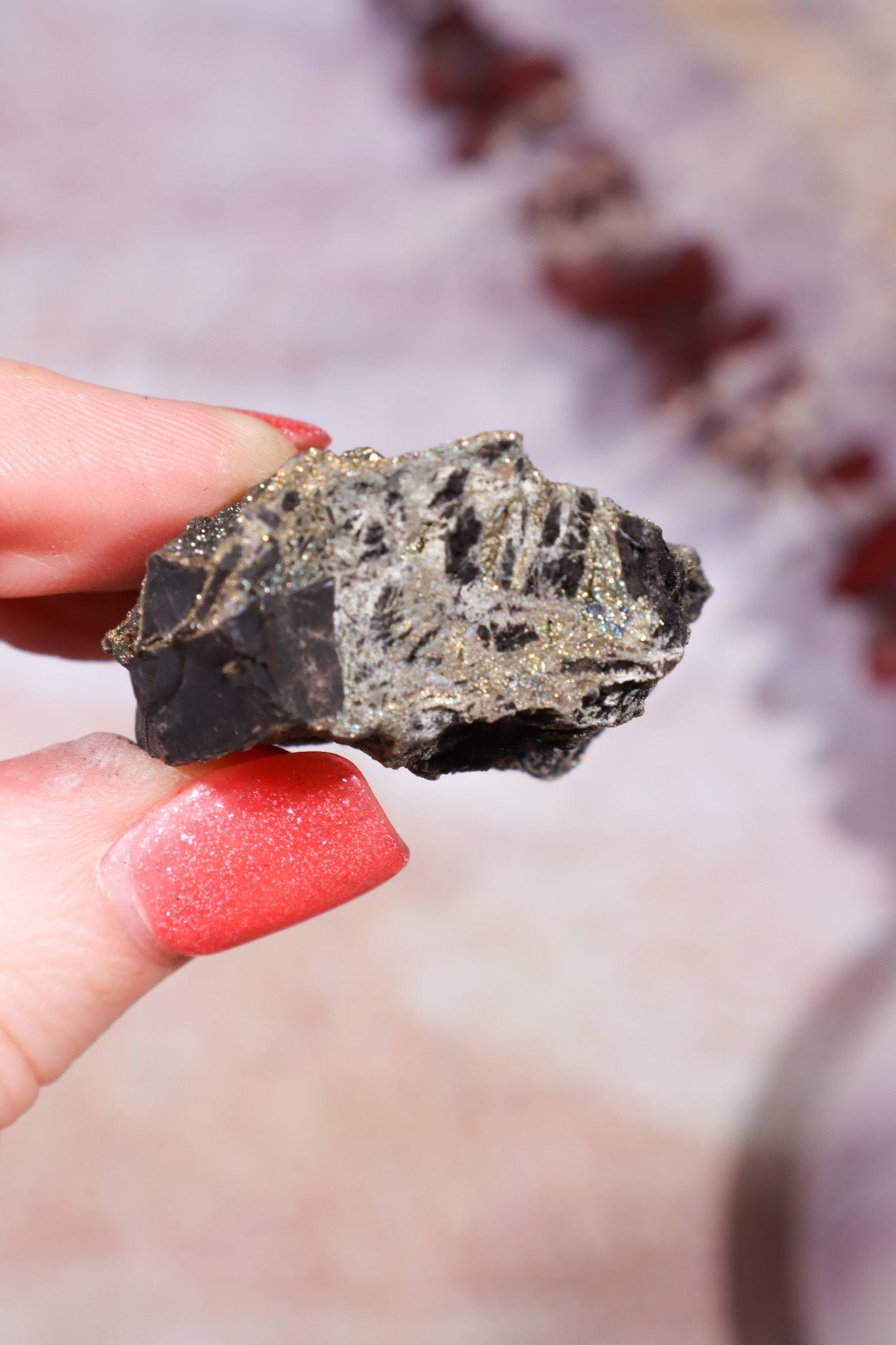 Permineralized Wood with Marcasite 29.56g Fossil Tali & Loz Crystals