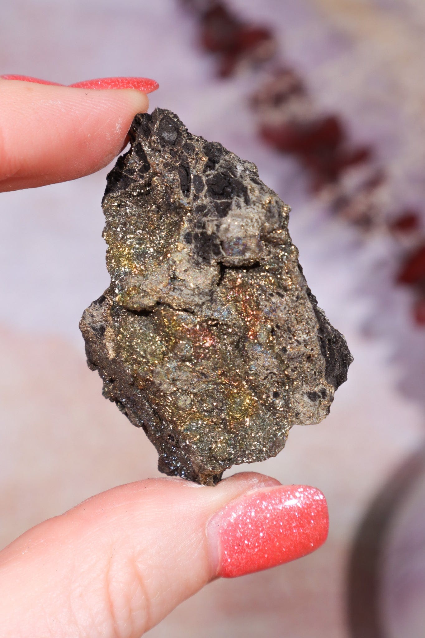 Permineralized Wood with Marcasite 29.56g Fossil Tali & Loz Crystals