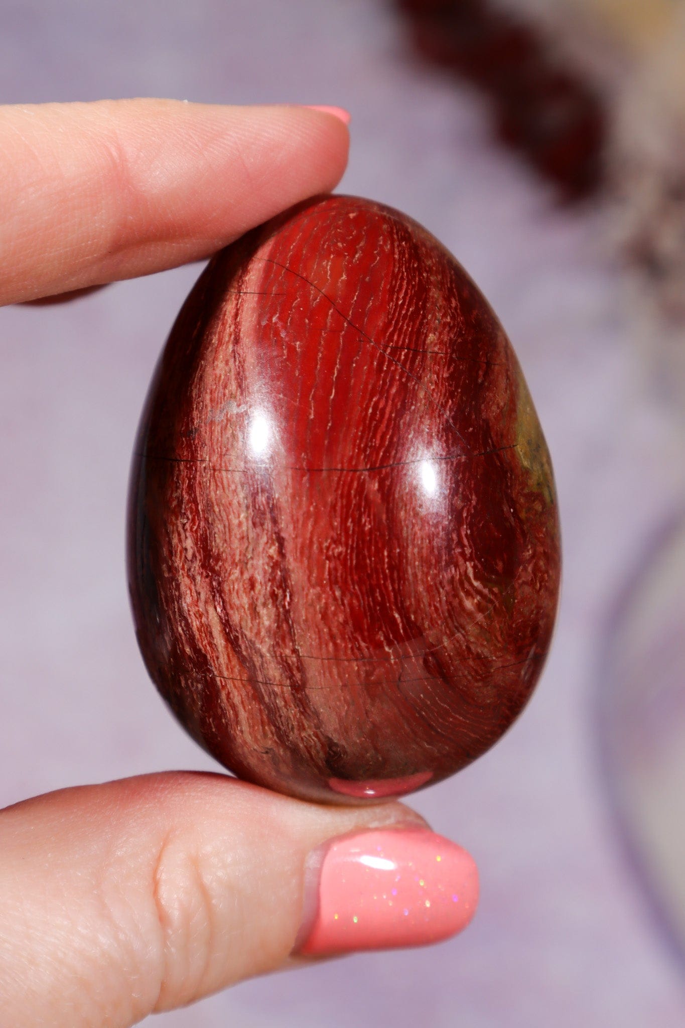 Petrified Wood Egg 5cm, India Eggs Tali & Loz Crystals