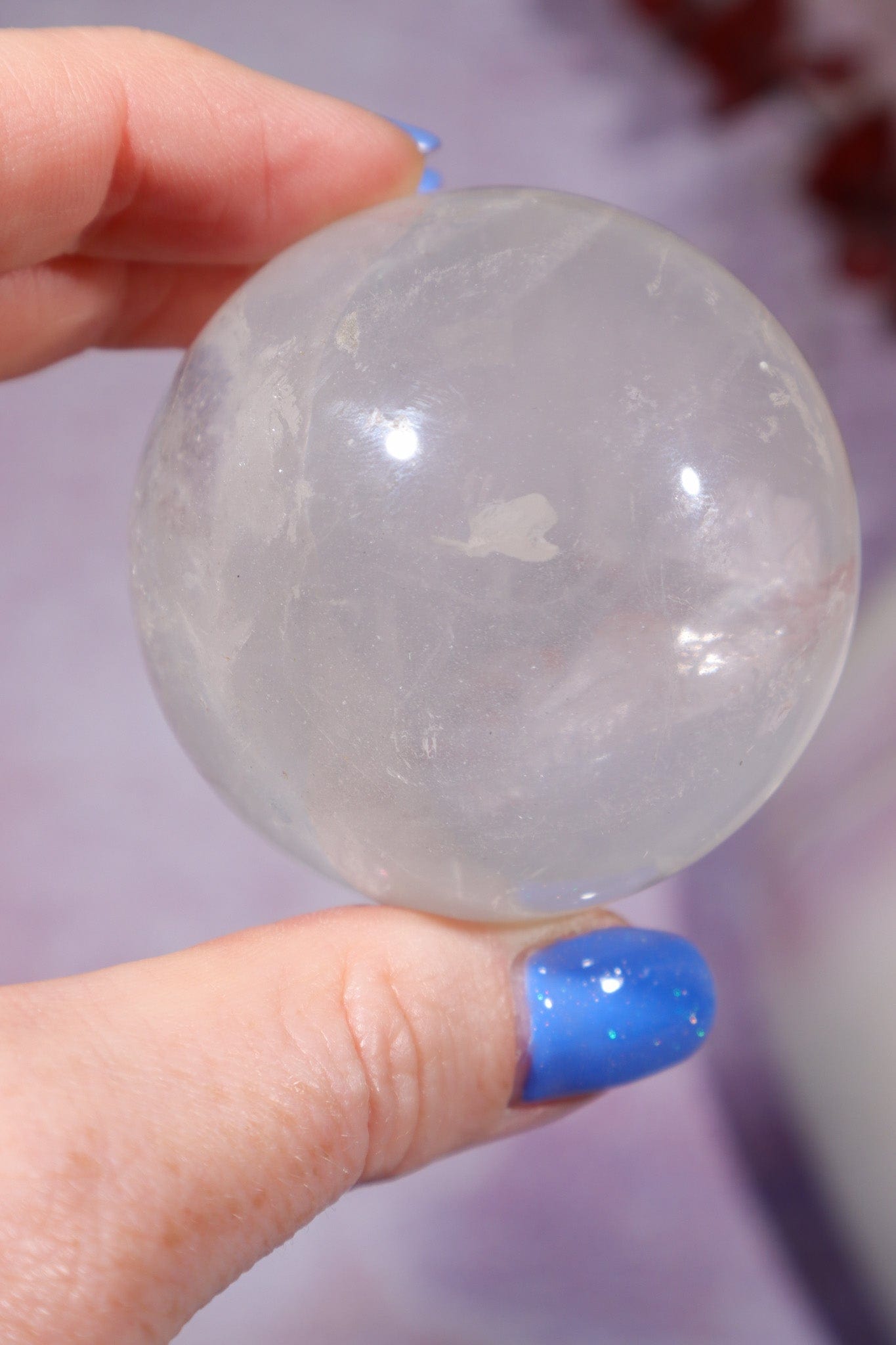 Phantom Clear Quartz Sphere 48mm Spheres Tali & Loz Crystals