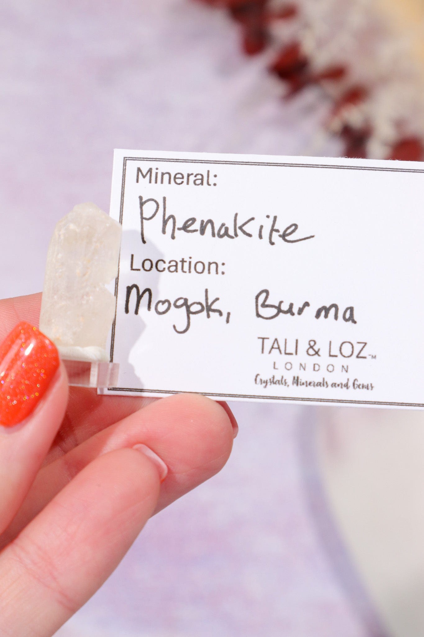 Phenakite 4.42gr - Burma (Myanmar) Specimen Tali & Loz Crystals