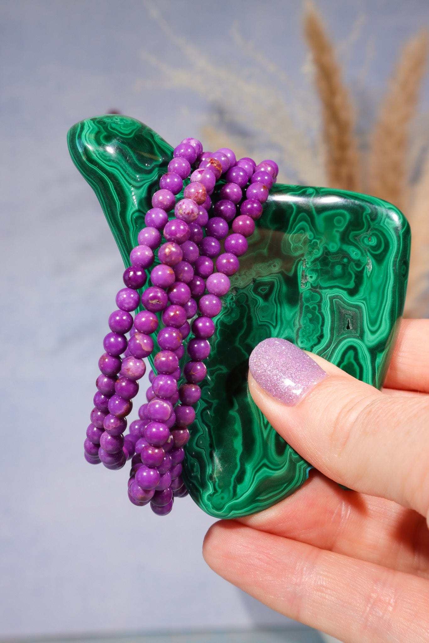 Phosphosiderite Beaded Bracelet (Bead Size 0.4cm), Intuitively Chosen Bracelets Tali & Loz Crystals