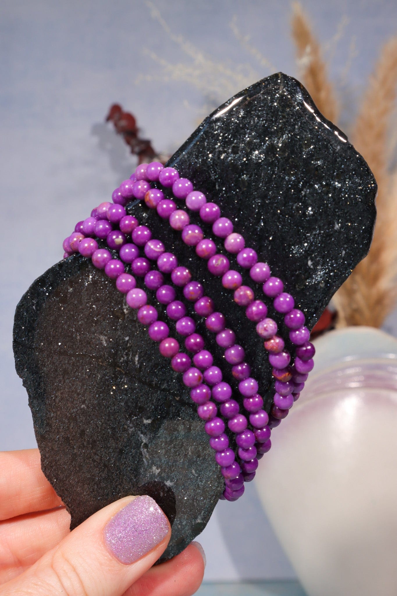 Phosphosiderite Beaded Bracelet (Bead Size 0.4cm), Intuitively Chosen Bracelets Tali & Loz Crystals