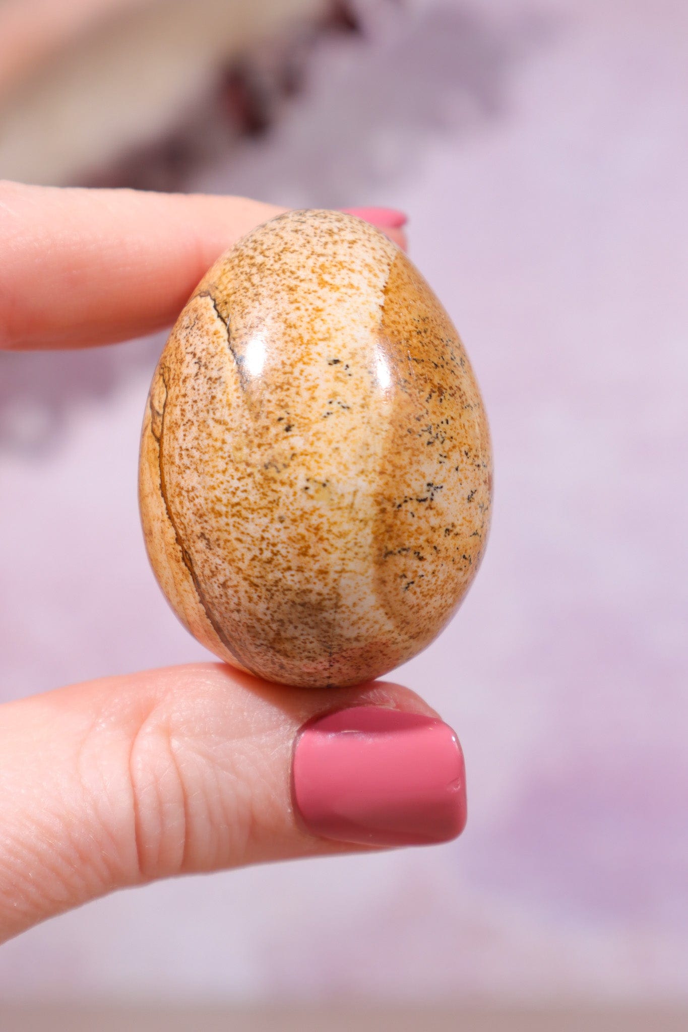 Pictured Jasper Egg 4cm - Tali & Loz Crystals