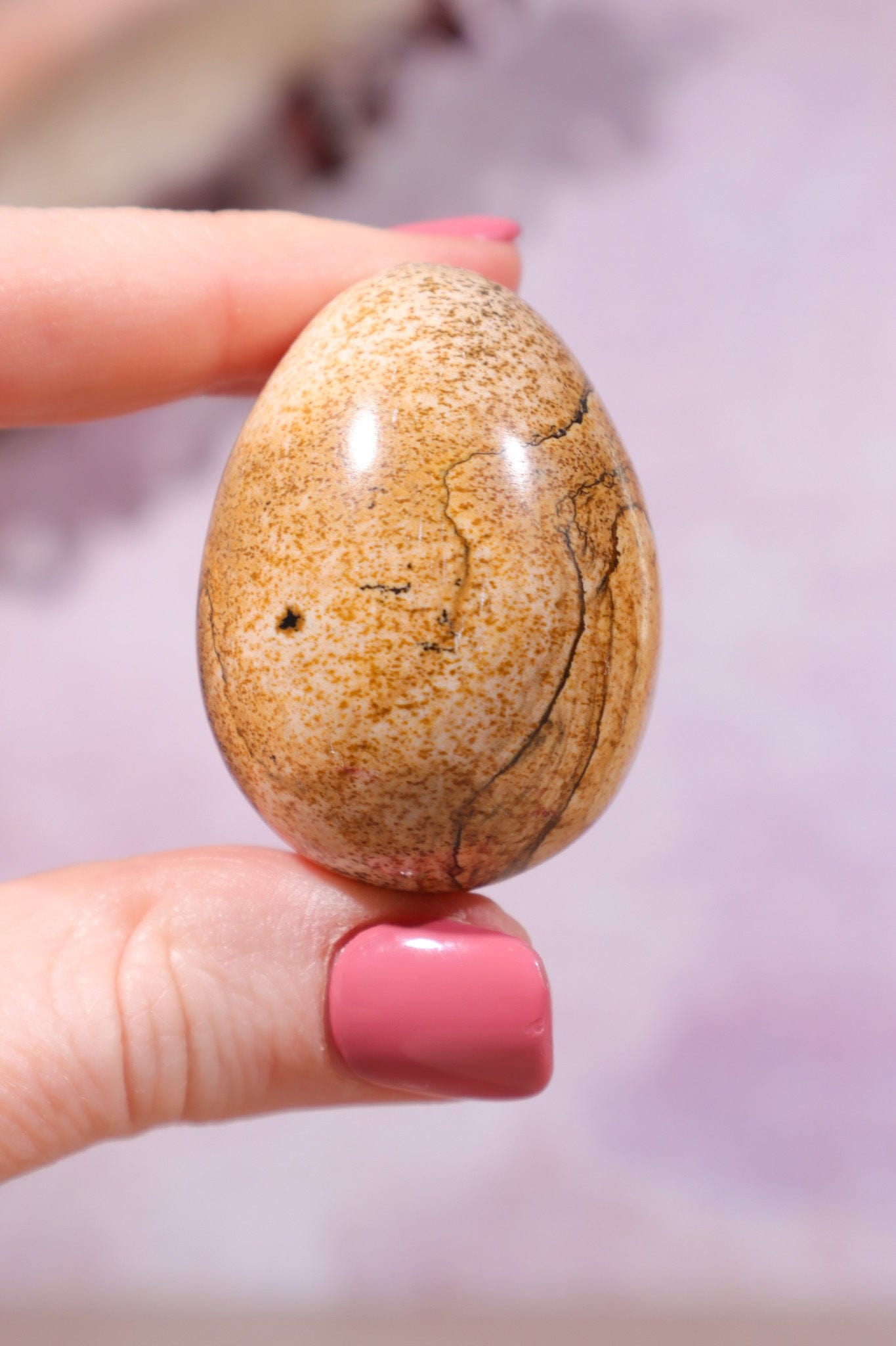 Pictured Jasper Egg 4cm - Tali & Loz Crystals