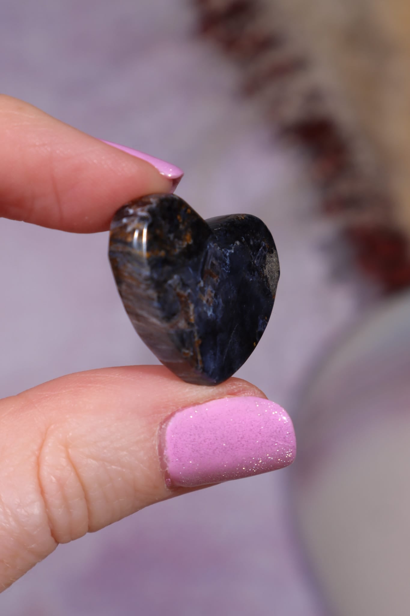 Pietersite Heart | Polished | Small | Intuitively Chosen Heart Tali & Loz Crystals