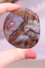 Pietersite in Agate Palmstone 5cm - Tali & Loz Crystals