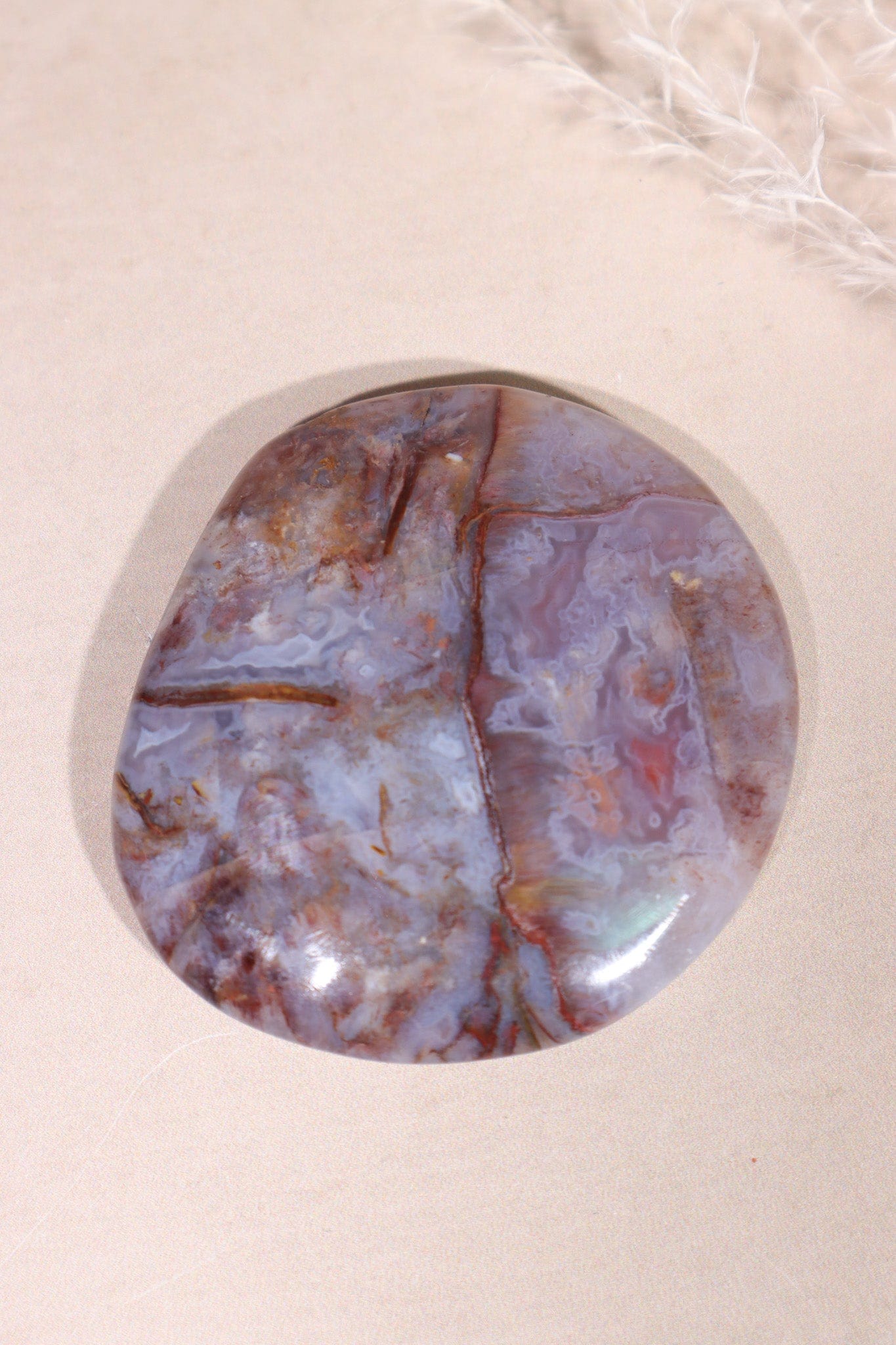 Pietersite in Agate Palmstone 5cm - Tali & Loz Crystals