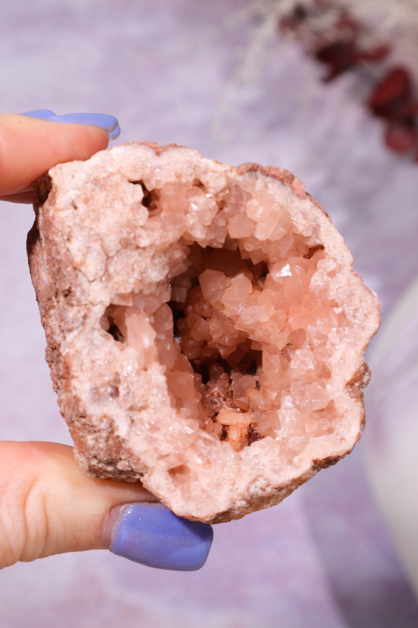 Pink Amethyst Geode 88gr Minerals Tali & Loz Crystals