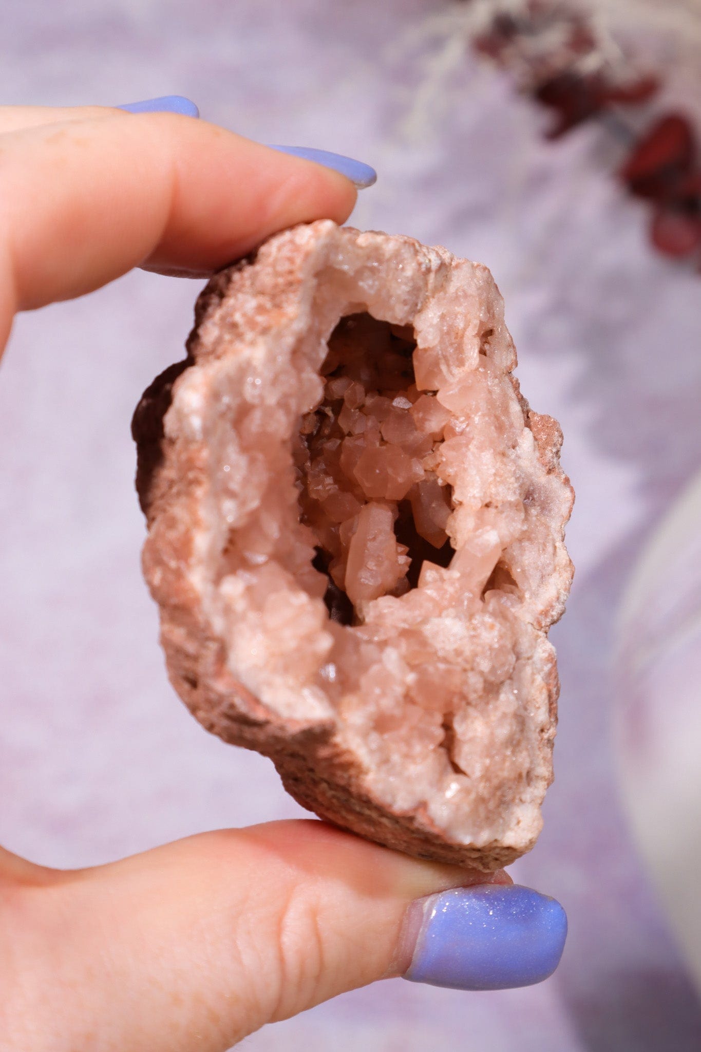 Pink Amethyst Geode 88gr Minerals Tali & Loz Crystals